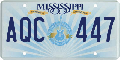 MS license plate AQC447