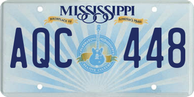 MS license plate AQC448