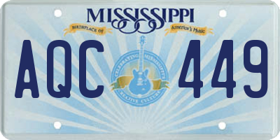 MS license plate AQC449