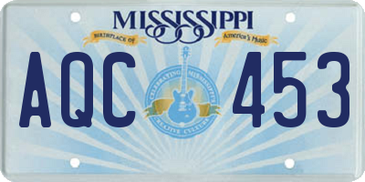 MS license plate AQC453