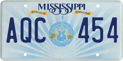 MS license plate AQC454