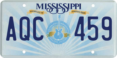 MS license plate AQC459