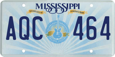 MS license plate AQC464