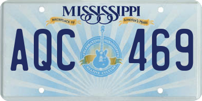 MS license plate AQC469