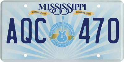 MS license plate AQC470