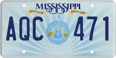 MS license plate AQC471