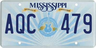 MS license plate AQC479