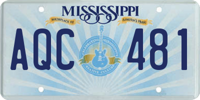 MS license plate AQC481