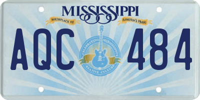 MS license plate AQC484