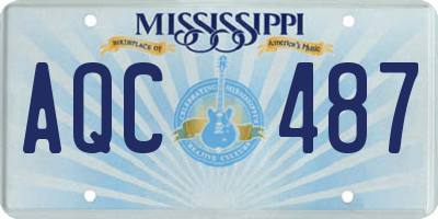 MS license plate AQC487