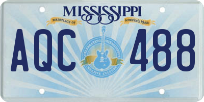 MS license plate AQC488