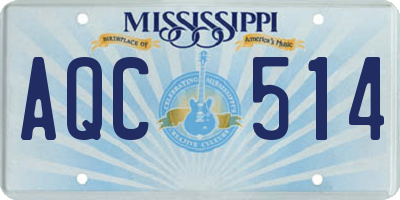 MS license plate AQC514
