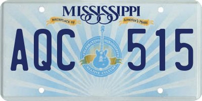 MS license plate AQC515