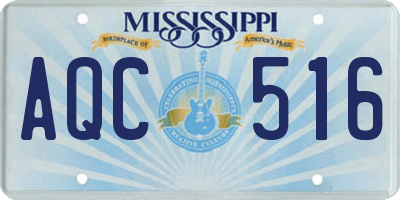 MS license plate AQC516