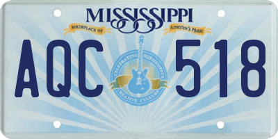 MS license plate AQC518