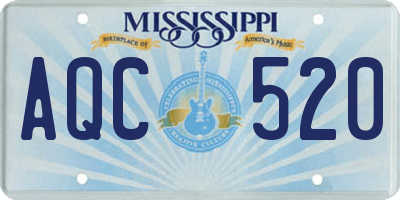 MS license plate AQC520