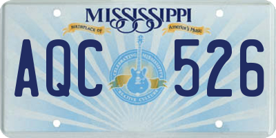 MS license plate AQC526