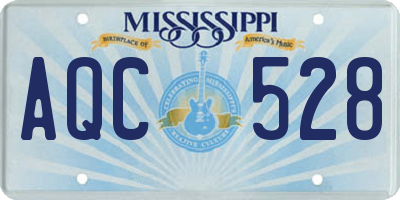 MS license plate AQC528