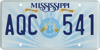 MS license plate AQC541