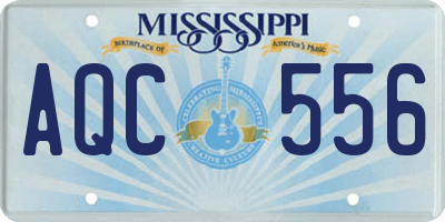 MS license plate AQC556
