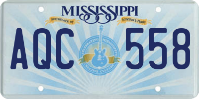 MS license plate AQC558