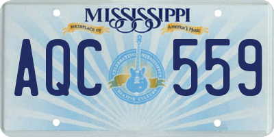 MS license plate AQC559