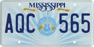 MS license plate AQC565