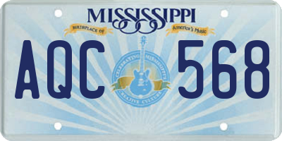 MS license plate AQC568