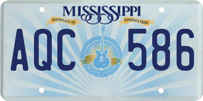MS license plate AQC586