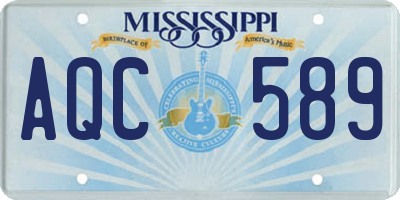 MS license plate AQC589