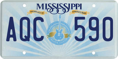 MS license plate AQC590