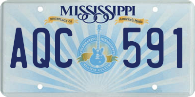 MS license plate AQC591