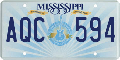 MS license plate AQC594