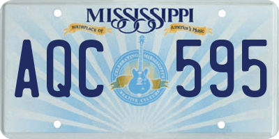 MS license plate AQC595