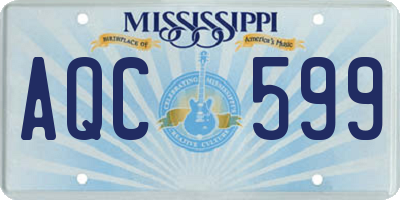 MS license plate AQC599