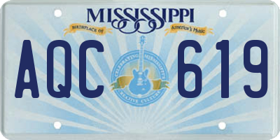 MS license plate AQC619
