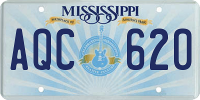 MS license plate AQC620