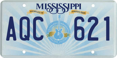 MS license plate AQC621