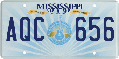 MS license plate AQC656