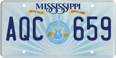 MS license plate AQC659