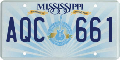MS license plate AQC661
