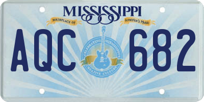 MS license plate AQC682