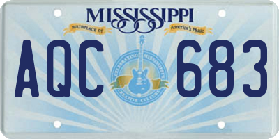 MS license plate AQC683