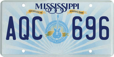MS license plate AQC696