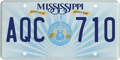 MS license plate AQC710