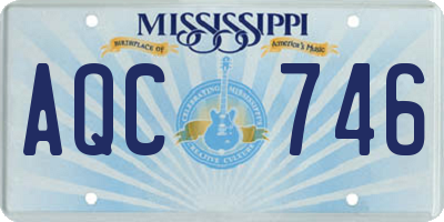 MS license plate AQC746