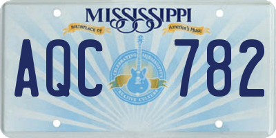 MS license plate AQC782