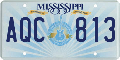 MS license plate AQC813