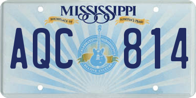 MS license plate AQC814