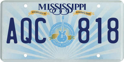 MS license plate AQC818